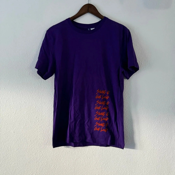 H&M Printed T-Shirt Cotton Graphic Tee Short Sleeve Small Velvety Letters Casual - Picture 9 of 9